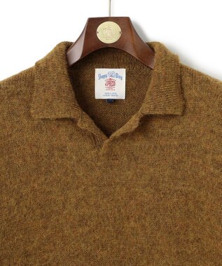 J.PRESS MEN 【J.PRESS ORIGINALS】Shaggy Dog Sweater Skipper Polo / Japan Made イエロー系