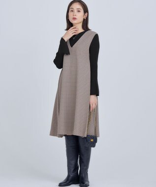 組曲 【WEB限定】ELENAフレアスリーブ リブニット ブラック系