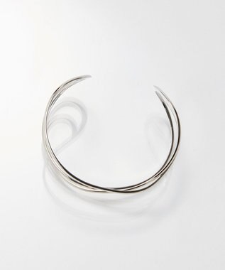 Phoebe ニュアンスラインワイドカフバングル シルバー シルバー