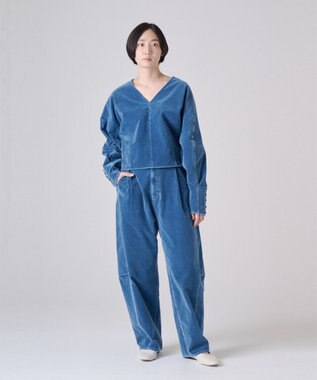 Ripo trenta anni INDIGO VELOUR プルオーバー BLUE