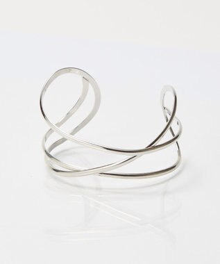 Phoebe ニュアンスラインワイドカフバングル シルバー シルバー