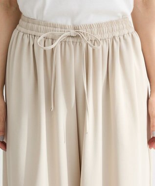 Green Parks イージーケアワイドガウチョパンツ Light Beige