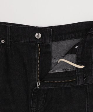 WEGO 【SMLサイズ展開/ウエスト紐】イージー3Dバレルレッグデニムカーゴパンツ デニムブラックソノタ