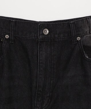 WEGO 【SMLサイズ展開/ウエスト紐】イージー3Dバレルレッグデニムカーゴパンツ デニムブラックソノタ