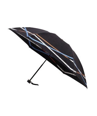 MOONBAT ランバン オン ブルー (LANVIN en Blue) 折りたたみ傘 サテンプリント ロゴアーチ