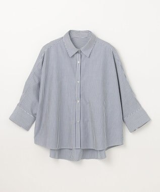 ANY L 【UVカット/抗菌防臭/速乾/手洗い可】エニィファンクション ストライプドルマンシャツ ブルーロンスト