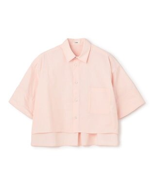 NAVE 【ReNAVE・セットアップ可/洗える/接触冷感/UVケア】コットンポリブロード クロップドシャツ ピンク系