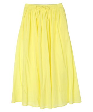 earth music&ecology コットンボイルボリュームスカート Yellow