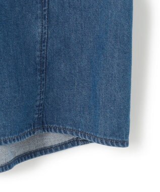 23区 L 【Oggi3月号掲載/洗える】ライトダンガリー クロップド ボリュームスリーブ シャツ インディゴ