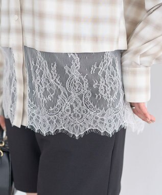 earth music&ecology 【予約】適ON レースヘムシャツ Check