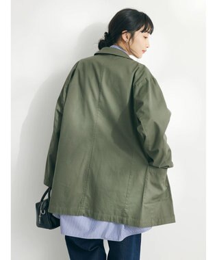 CRAFT STANDARD BOUTIQUE コットンギャバジンＷテーラードジャケット Khaki