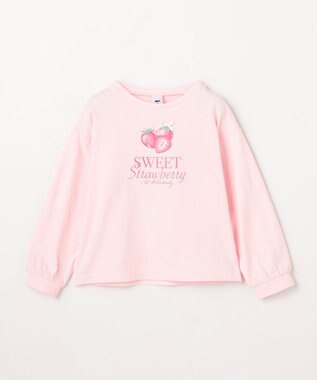 ANY KIDS 【Strawberry Collection】アートプリント 長袖Tシャツ ピンク