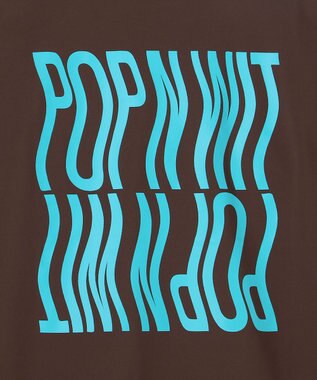 PW CIRCULUS 【裏起毛であたたか】【MEN】WAVY LOGO  裏起毛ロングスリーブモックネックT ゴルフ ダークブラウン系