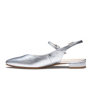 REGAL FOOT COMMUNITY 【リーガルレディース】F29R ストラップバックベルトパンプス フラットシューズ シルバー