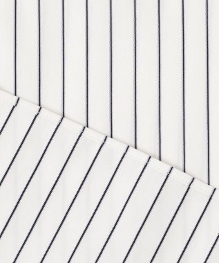 自由区 【洗える】ストレッチシャーティング ブザムシャツ アイボリー系1