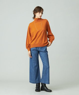 J.PRESS YORK STREET 【WOMEN】ANTI PILLING WOOL ロールネックニット オレンジ系