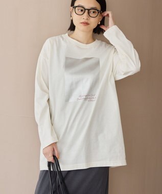 AMERICAN HOLIC ボックス箔プリントロングTシャツ