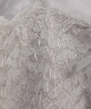 earth music&ecology フリンジミックスチュールビスチェ Light Gray