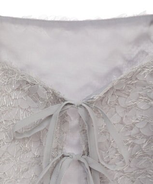 earth music&ecology フリンジミックスチュールビスチェ Light Gray