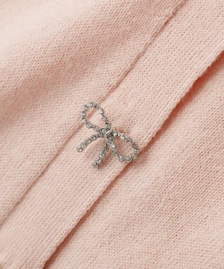 Maison de FLEUR ビジューリボンカーディガン Pink