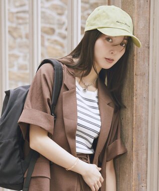 earth music&ecology 【UVカット】アソートロゴCAP Green