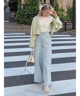 Green Parks ショート丈ミラノリブカーディガン Mint