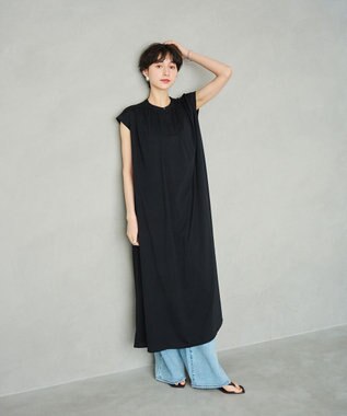 #Newans 【乾燥機可能/接触冷感】ヨークギャザーロングワンピース