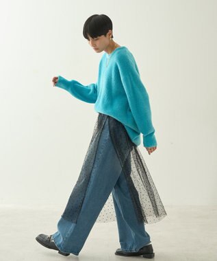 AMERICAN HOLIC フェアリーニットプルオーバー Turquoise Blue