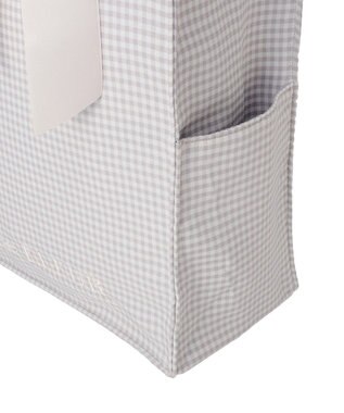 Maison de FLEUR ギンガムリボンスクエアトートバッグ Gray