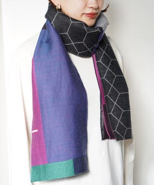 POLS ウールレイヤーストール レッド