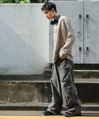 WEGO 【ユニセックス着用ITEM】スノーダイグラフィックT（LS） ベージュ