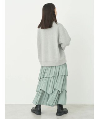 earth music&ecology ランダムティアードスカート Black