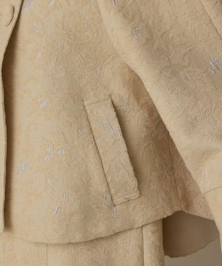 GRACE CONTINENTAL サラサジャガードケープジャケット ベージュ