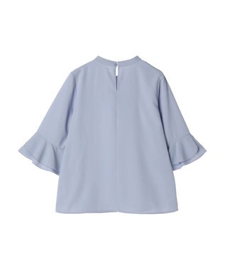 earth music&ecology ラッフル７分袖ブラウス Sax