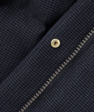 J.PRESS LADIES 【洗える】ポリエステルハウンドトゥース ロング ダウンコート ネイビー系3