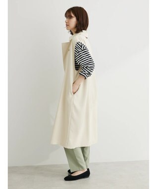 Green Parks トレンチロングジレ Ivory