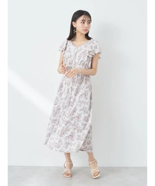 earth music&ecology フラワーフレアワンピース Ivory