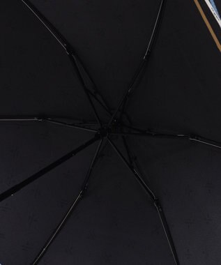 MOONBAT ランバン オン ブルー (LANVIN en Blue) 折りたたみ傘 サテンプリント ロゴアーチ ブラック