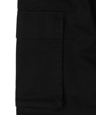 WEGO 【ウエストゴム/SMLサイズ展開】イージーワイドカーゴパンツ ブラック