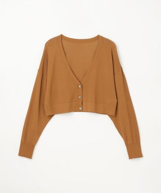 GRACE CONTINENTAL ショートドルマンニットカーディガン ブラウン