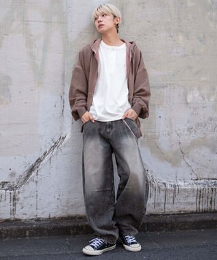 WEGO チェーン付きバルーンデニムパンツ デニムブラックソノタ