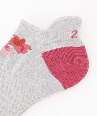 23区GOLF 【WOMEN】花モチーフアンクルソックス ライトグレー系