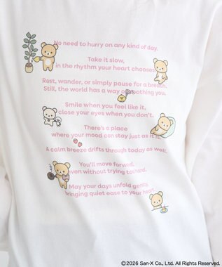 earth music&ecology 【予約】リラックマ×earth ブラウジングロンT オフホワイト