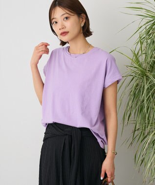 CRAFT STANDARD BOUTIQUE カットクレープクルーネックTシャツ Purple