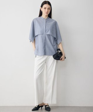 ICB 【先行予約】シルフィーローン ハンカチーフスリーブブラウス デニムストライプ