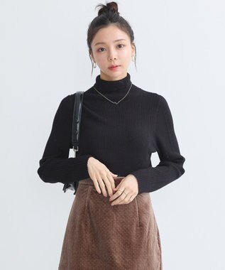 earth music&ecology やわらかタッチタートルネックニットプルオーバー