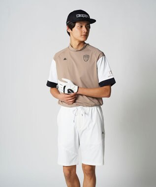 FILA GOLF／marie claire 【Kappa】半袖モックネックシャツ モカ
