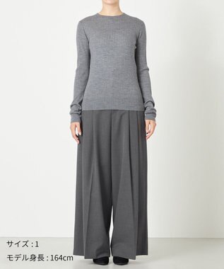 NAVE 【Nave・手洗い可】リュクスウール クルーネックニット ライトグレー系