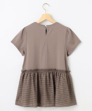 組曲 S 華感フレア カットソー モカグレー系