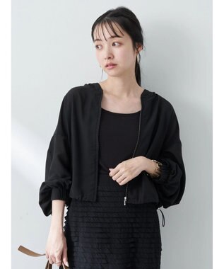 earth music&ecology シアーフードブルゾン Black